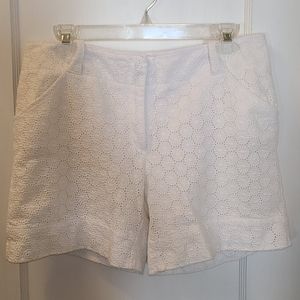 WHBM White Eyelet Shorts size 10